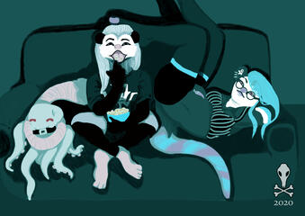 pixel graphic shaded digital fullbody