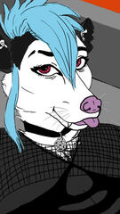 pixel graphic digital flatcolor sketch headshot